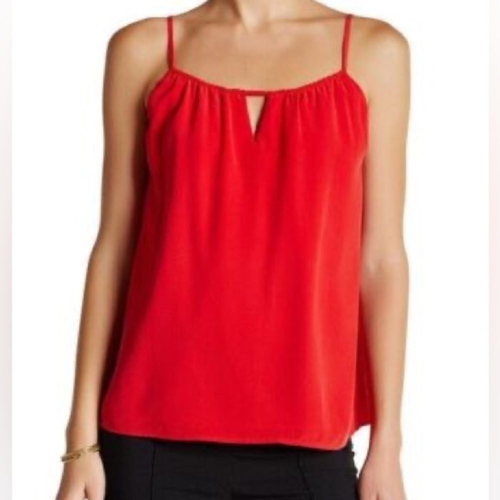 Haute Hippie Red Silk Keyhole‎ Camisole Tank Top H5085079SC